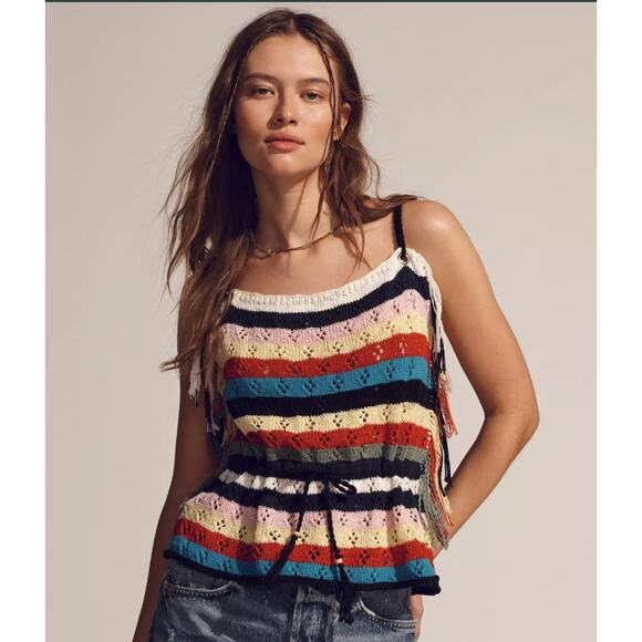 Anthropologie Lingua Franca Marathi Pointelle Sweater Tank Top - Picture 1 of 12